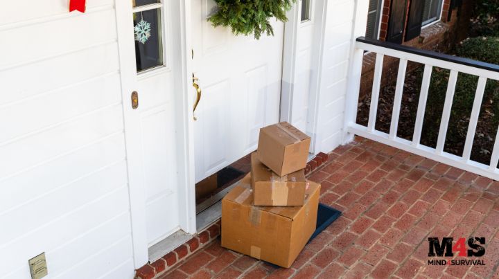 Amazon packages left on the front porch