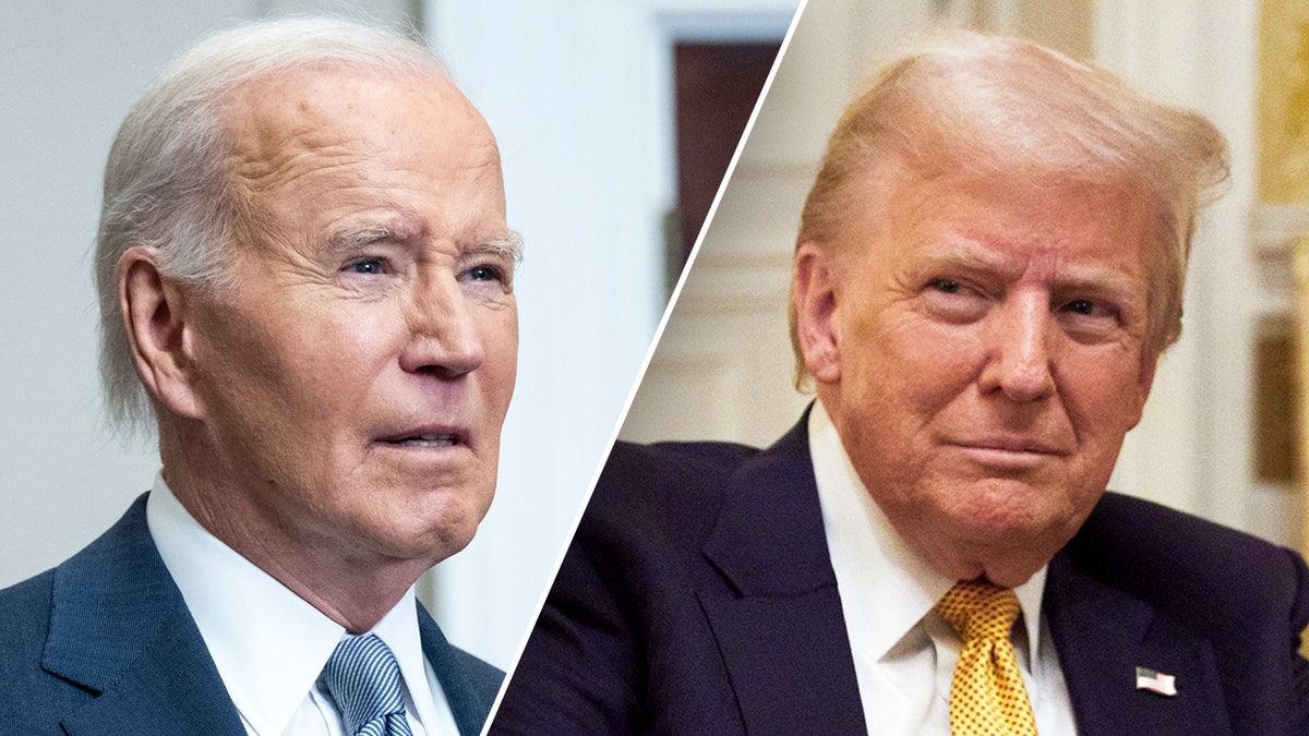 Left: President Joe Biden; Right: President-elect Donald Trump