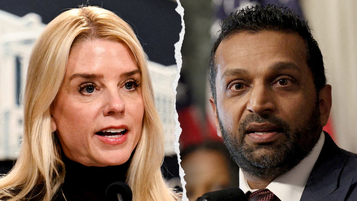 Attorney General Pam Bondi and FBI Director Kash Patel split