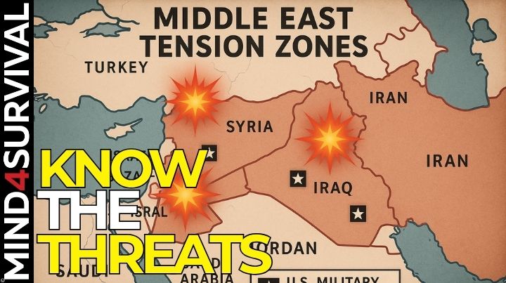 Strategic map of Iran and U.S. installations during conflict alert