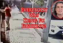 Robbery Victim Jump Kicks Moto Robbers!