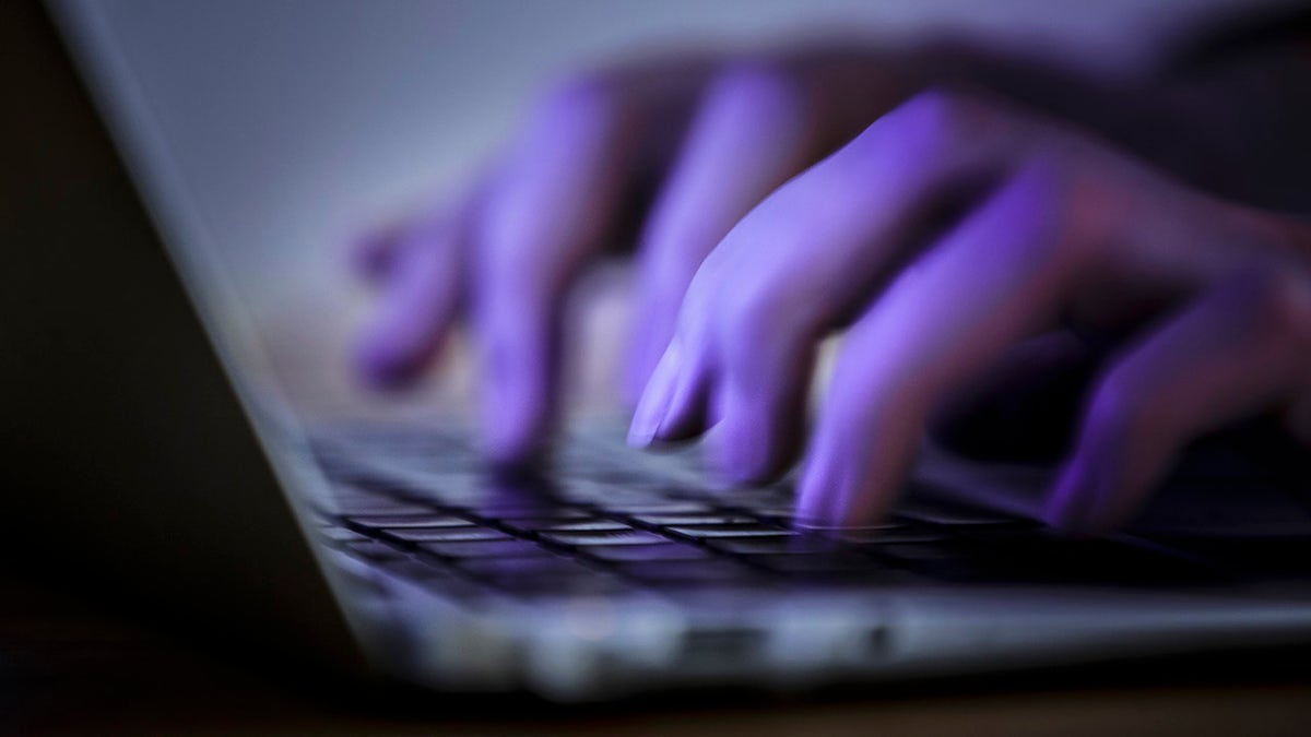 typing on computer