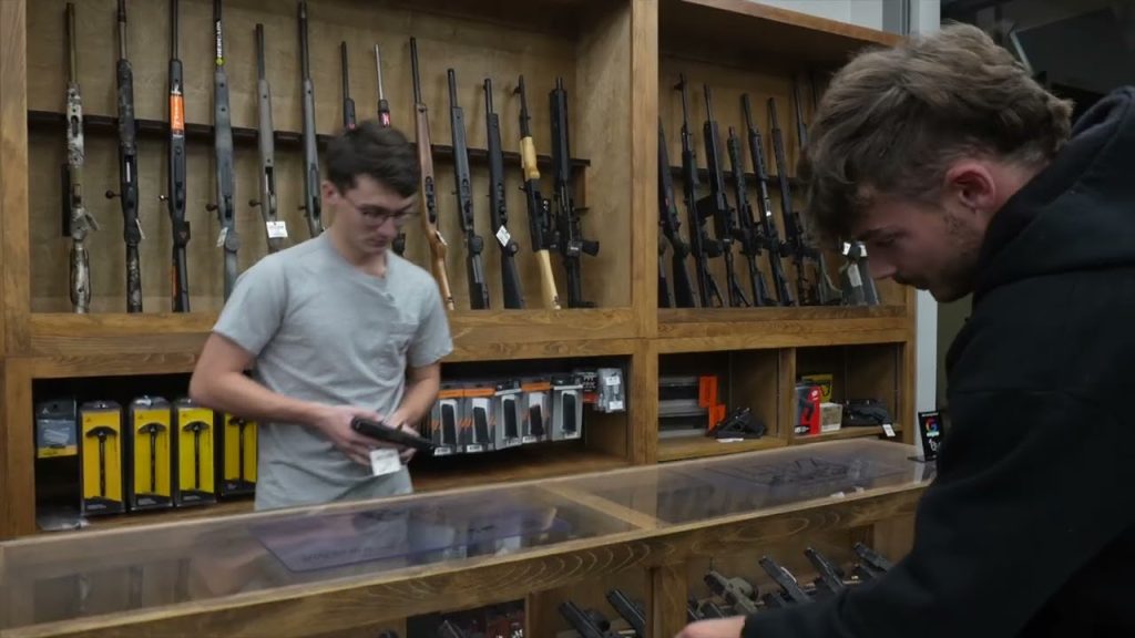 Glock Gen V Customers in a Gun Store