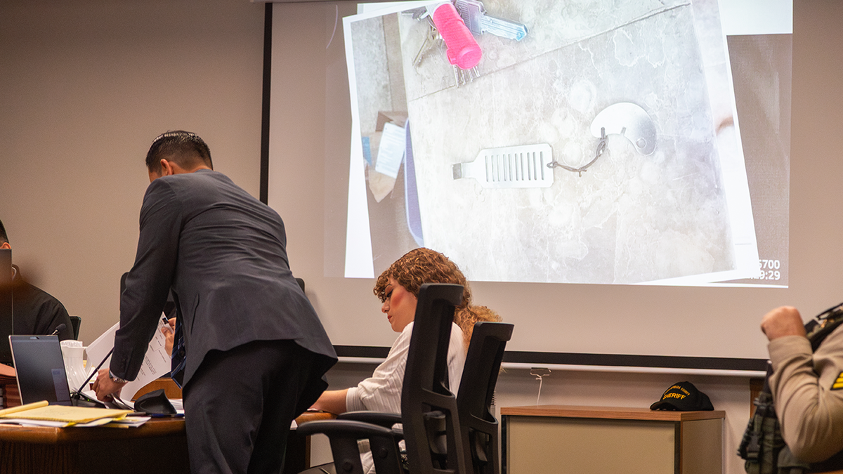 Ashlee Buzzard with public defender Adrian Galvan