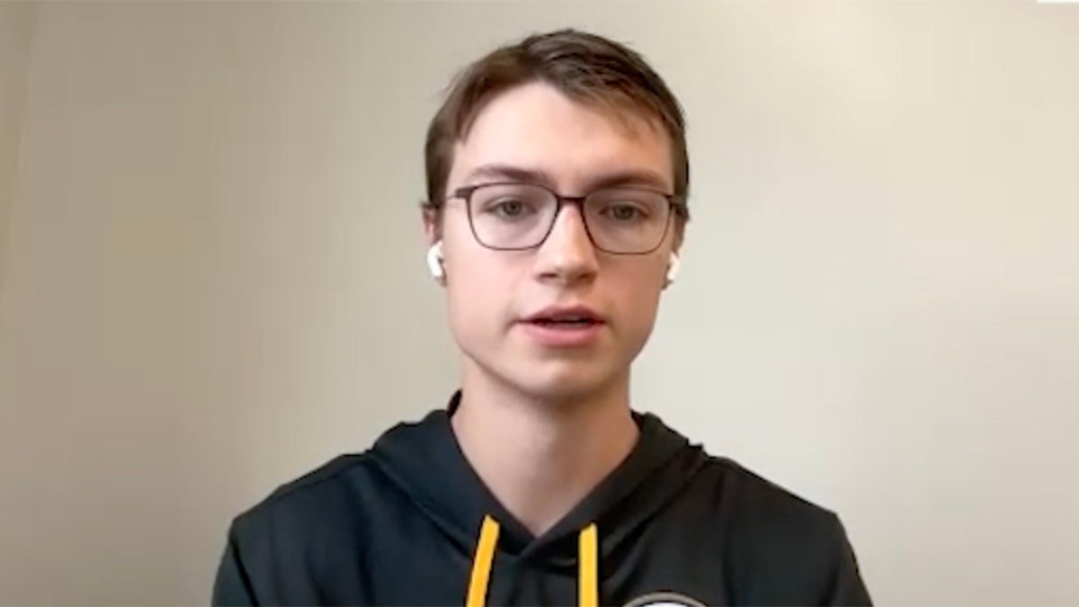 YAF chairman Brody Baker speaking on Zoom