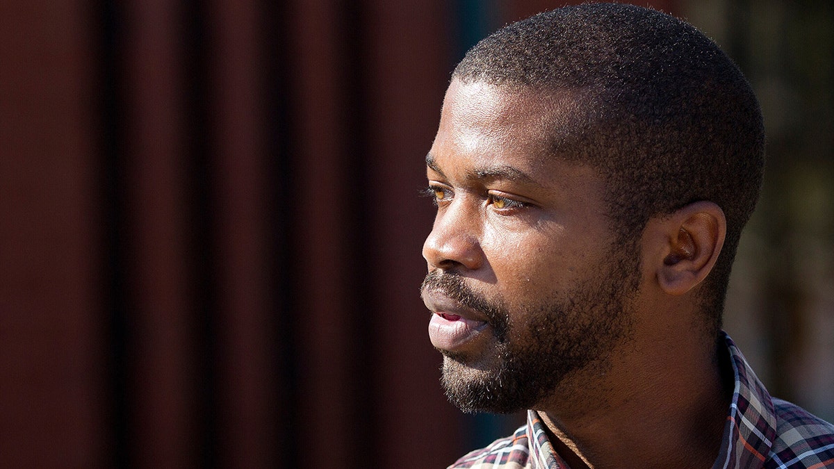 Cecil Brockman speaks to voters in North Carolina