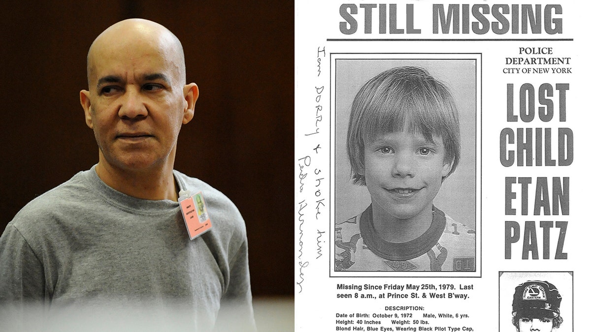 Split of Pedro Hernandez in court and a missing poster for Etan Patz