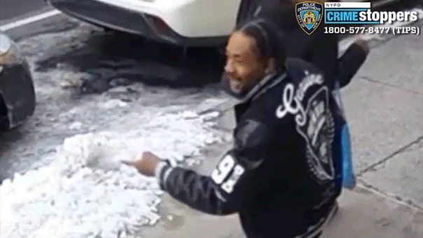 Gif of suspect in NYC antisemitic attack