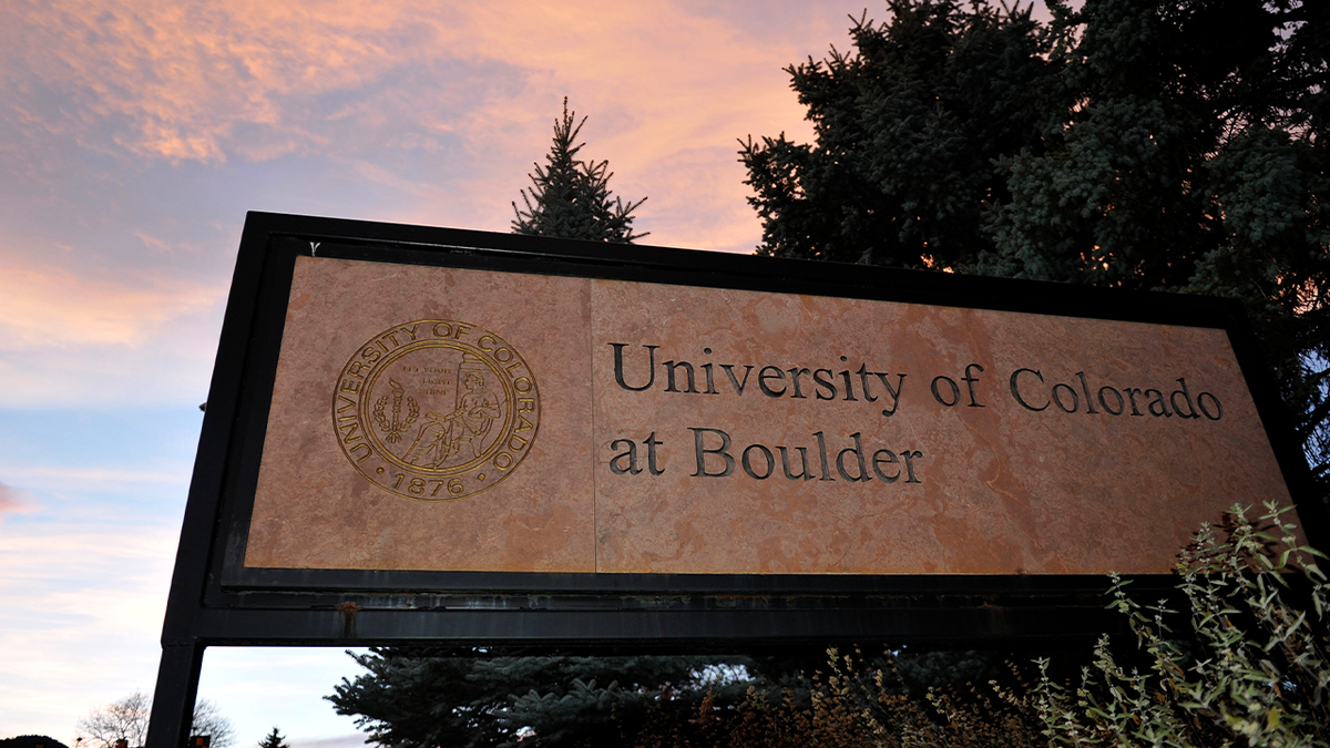 CU Boulder sign on campus