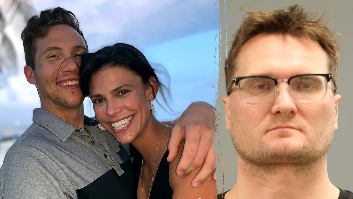 A split photo of Monique and Spencer Tepe and Michael McKee