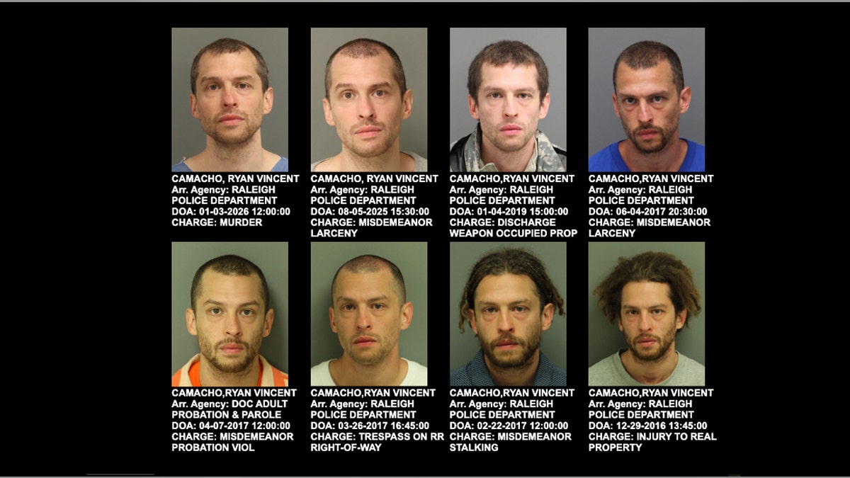 Several mugshots through the years of Ryan Camacho