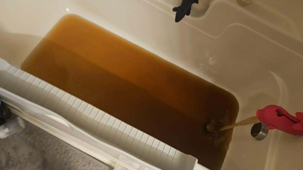 Brown water afflicts residents of military housing in New Jersey Brown water afflicts residents of military housing in New Jersey