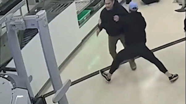 Video shows airport bystander bodyslamming TSA breach suspect in split-second takedown Video shows airport bystander bodyslamming TSA breach suspect in split-second takedown