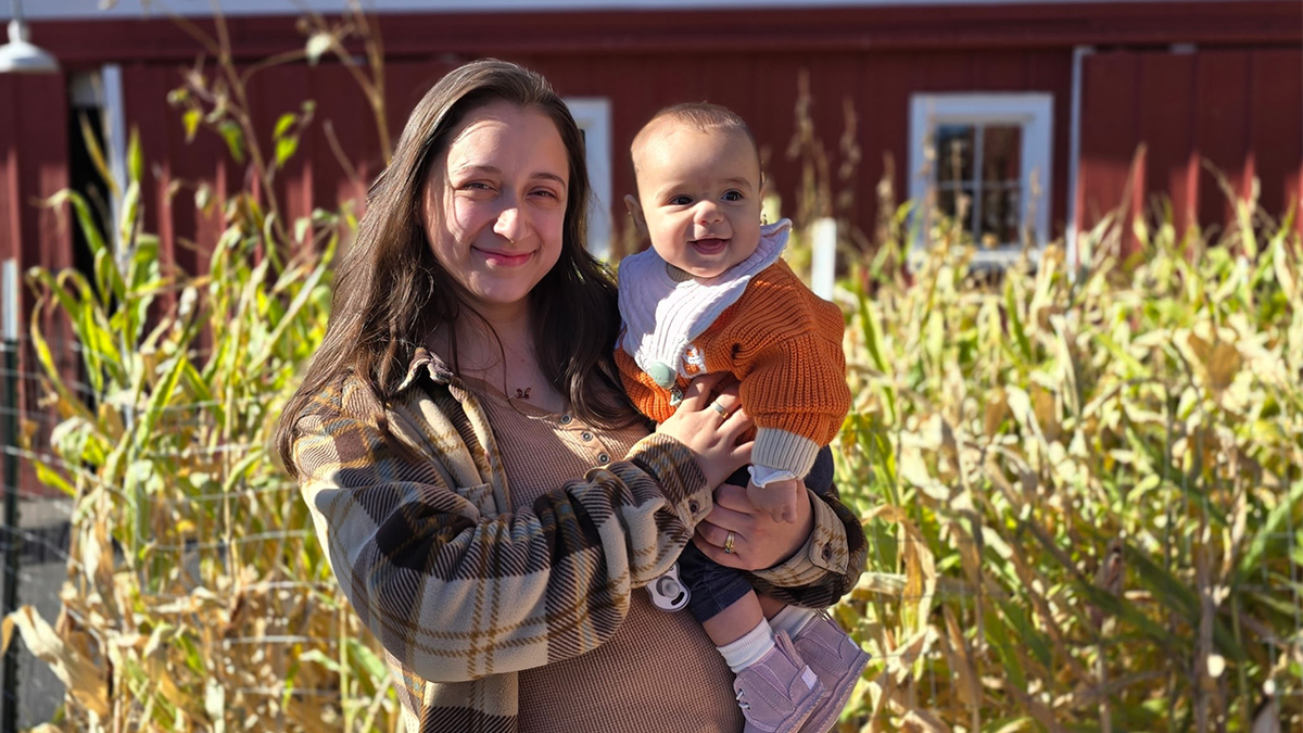 Eliza Morales and her child