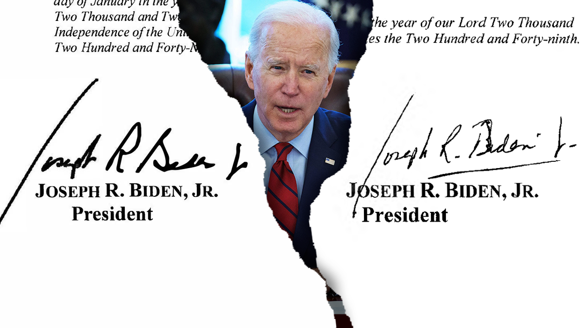 Biden autopen signatures and a picture of the former president