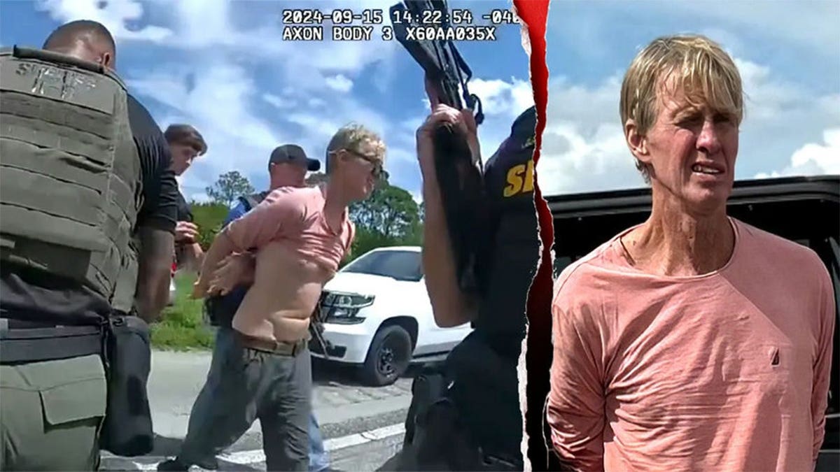 Ryan Routh being arrested by Florida police.