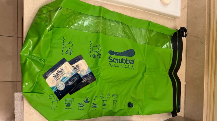 Keep your clothes clean while traveling with the Scrubba Wash Bag