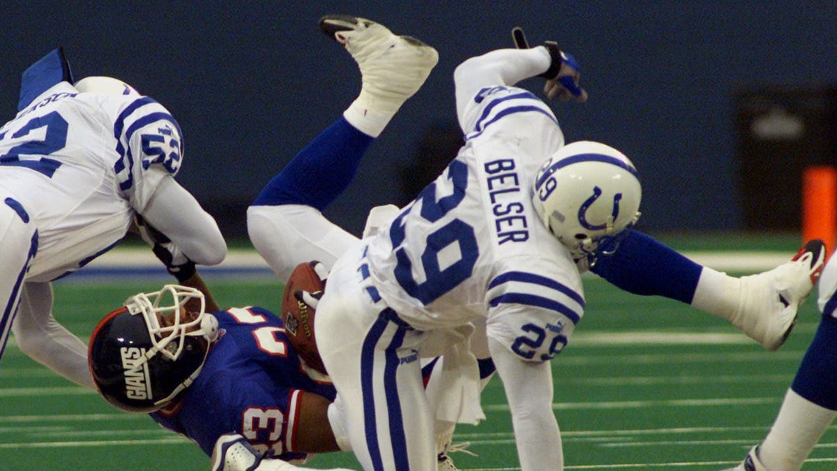 GIANTS JOHNSON FLIPPED RUNNING AGAINST COLTS.