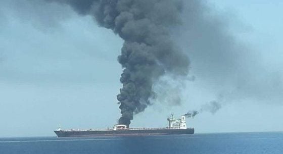 Tanker Collision Near Strait Of Hormuz Amid GPS Signal Degradation