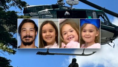 New flyer shows suspected killer dad may have changed appearance in wilderness manhunt: police