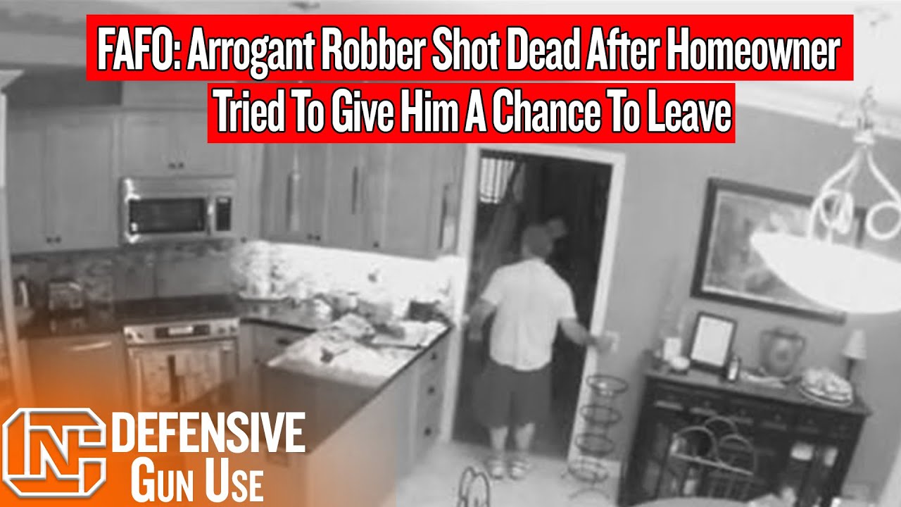 FAFO: Arrogant Robber Shot Dead After Homeowner Tried To Give Him A Chance To Leave
