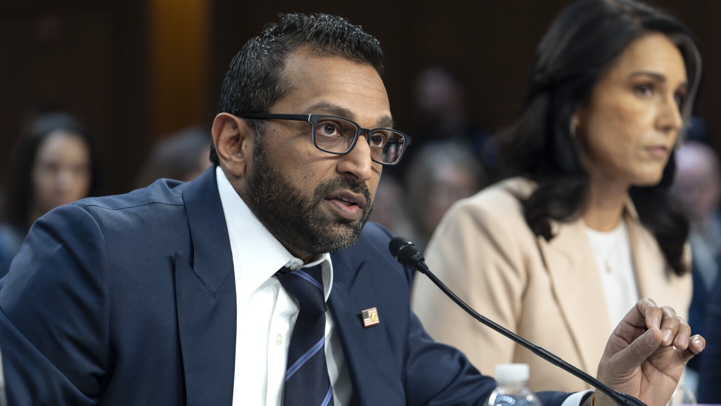 FBI Director Kash Patel removed as acting head of ATF, AP sources say