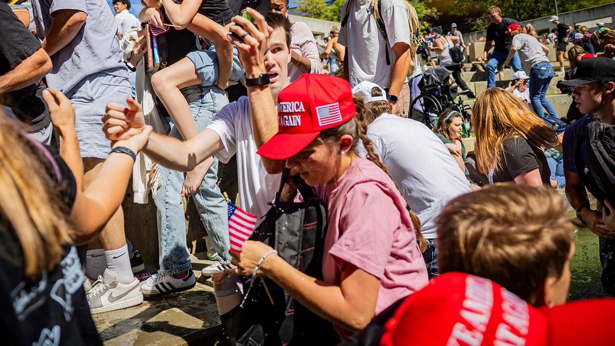 Reactions after the shooting of Charlie Kirk at a college.