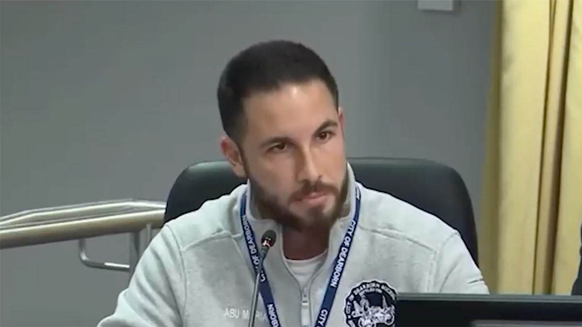 Dearborn Mayor Abdullah Hammoud at city council meeting