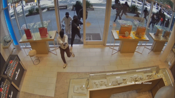 Brazen blue state jewelry store heist caught on camera as armed mob makes off with M in merchandise: police Brazen blue state jewelry store heist caught on camera as armed mob makes off with M in merchandise: police