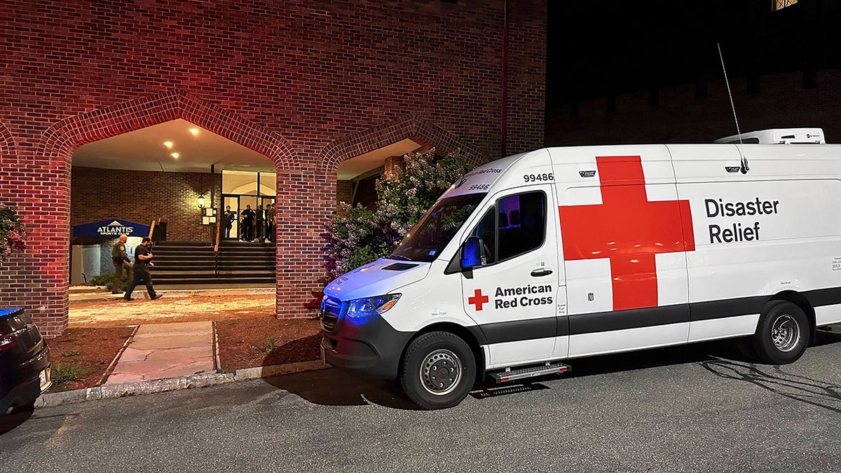 American Red Cross Disaster Relief van at reunification center