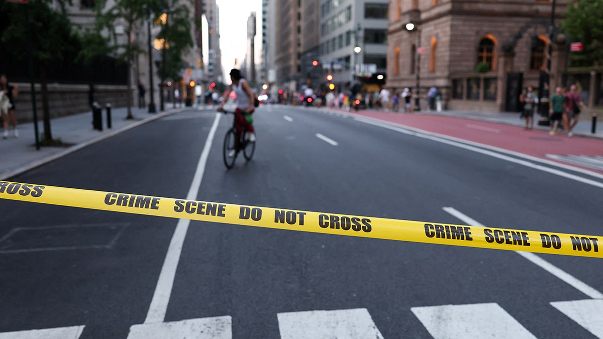 Crime scene tape in Manhattan, New York
