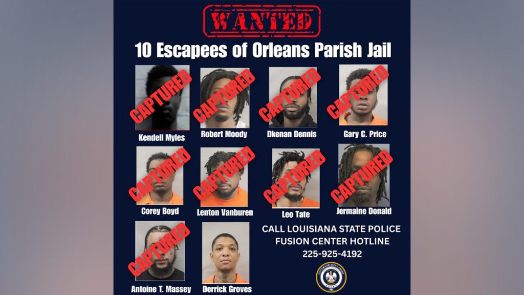 Final New Orleans jail escapee Derrick Groves taken into custody after five-month manhunt