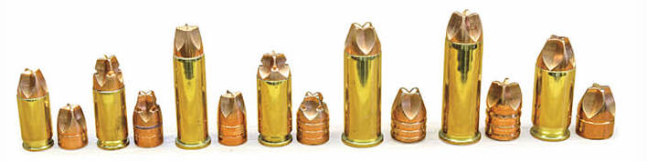 Black Hills HoneyBadger ammunition lineup — solid copper fluted bullets