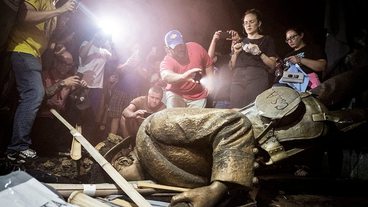 silent sam toppled UNC chapel hill