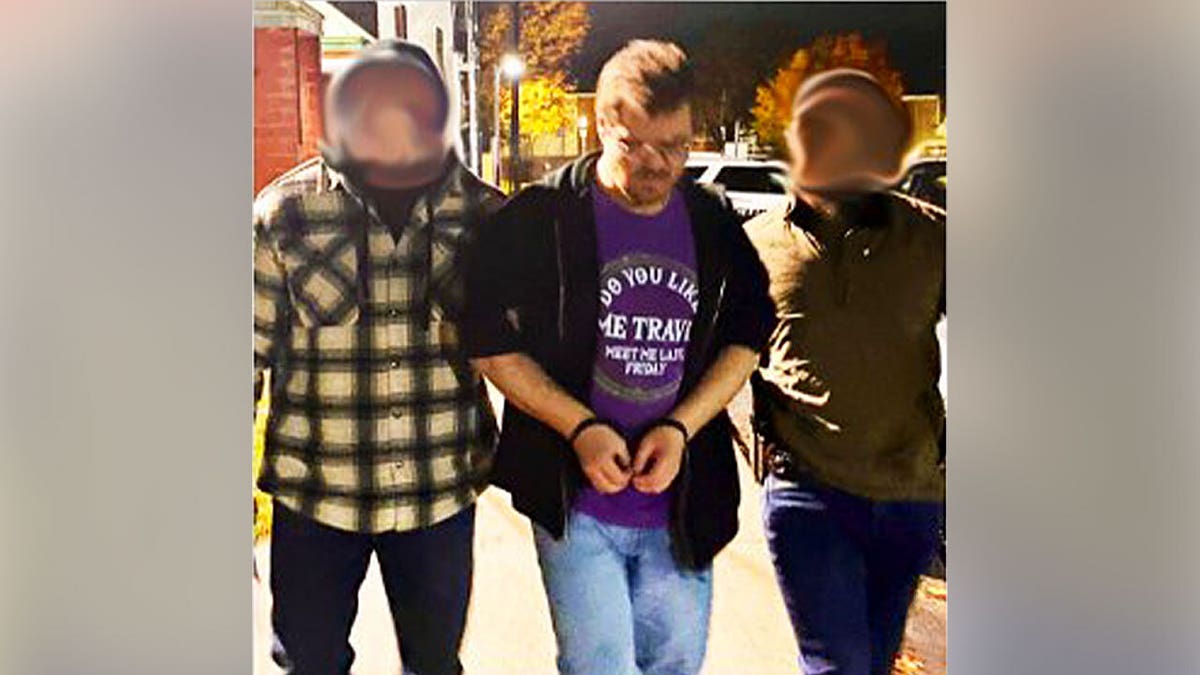 A photo of Anthony Lennon's arrest in New York