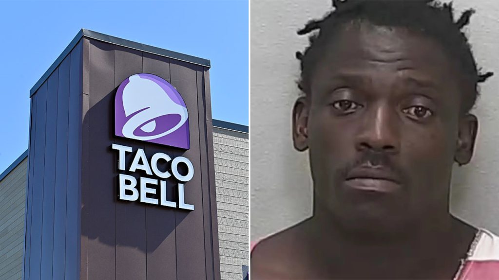 Shirtless Florida man who jumped through Taco Bell window, robbed it with ‘large rock’ sentenced to 4 years Shirtless Florida man who jumped through Taco Bell window, robbed it with ‘large rock’ sentenced to 4 years