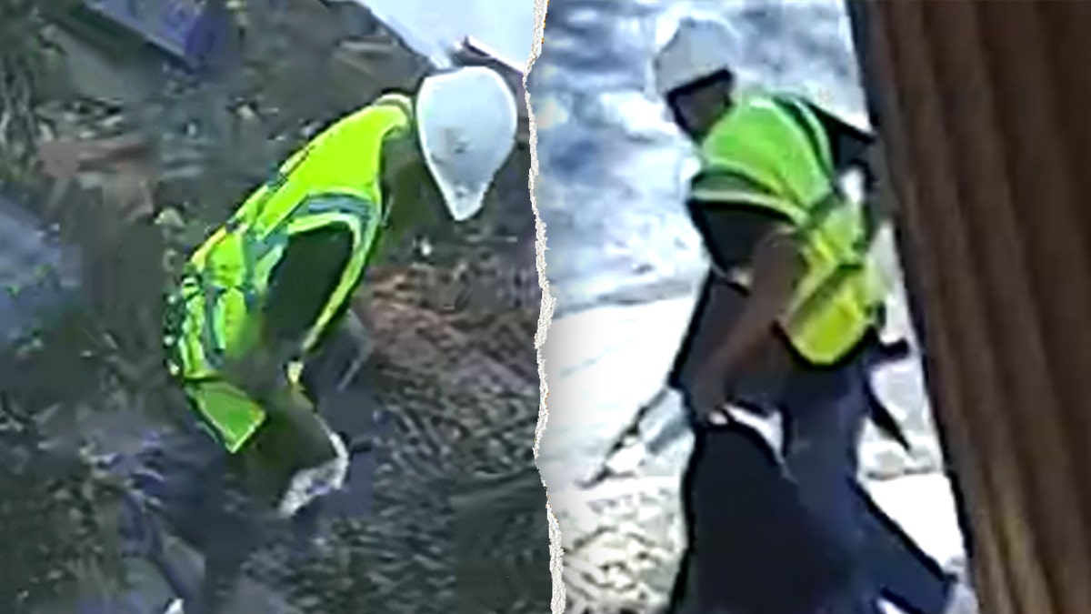 Surveillance footage released by the St. Louis Police Department shows a suspect wearing a high-visibility vest and helmet around the time of the shooting.