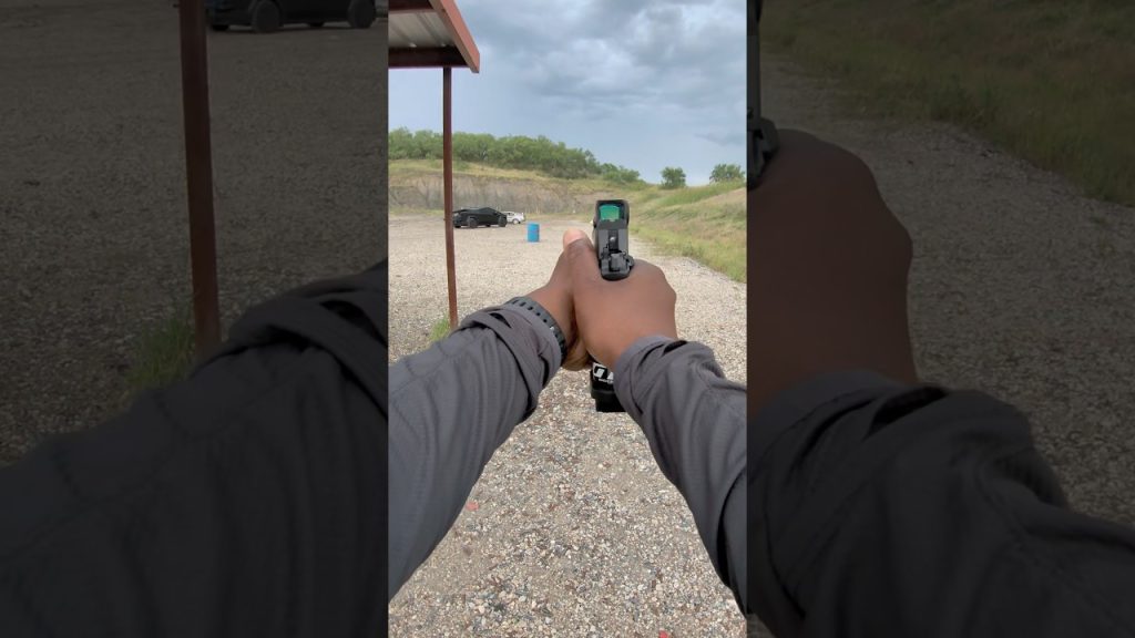 100 yards shot w/ a pistol after sprinting 100 yards