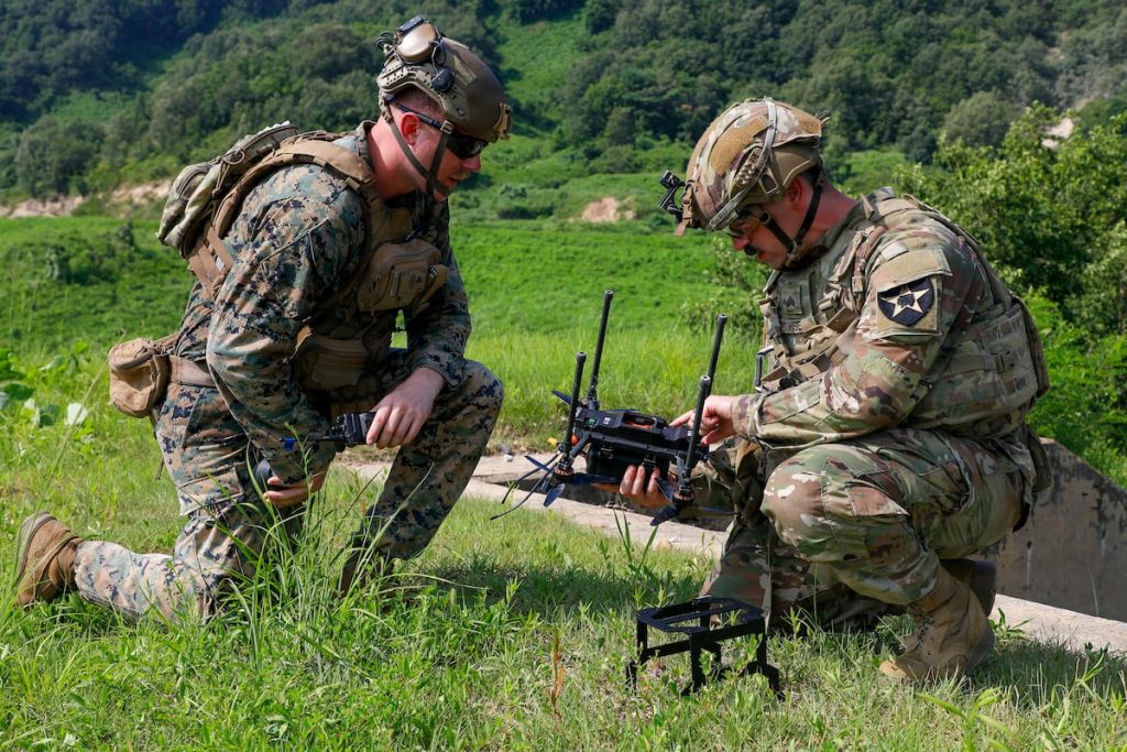US soldiers, Marines test explosive drones in South Korea